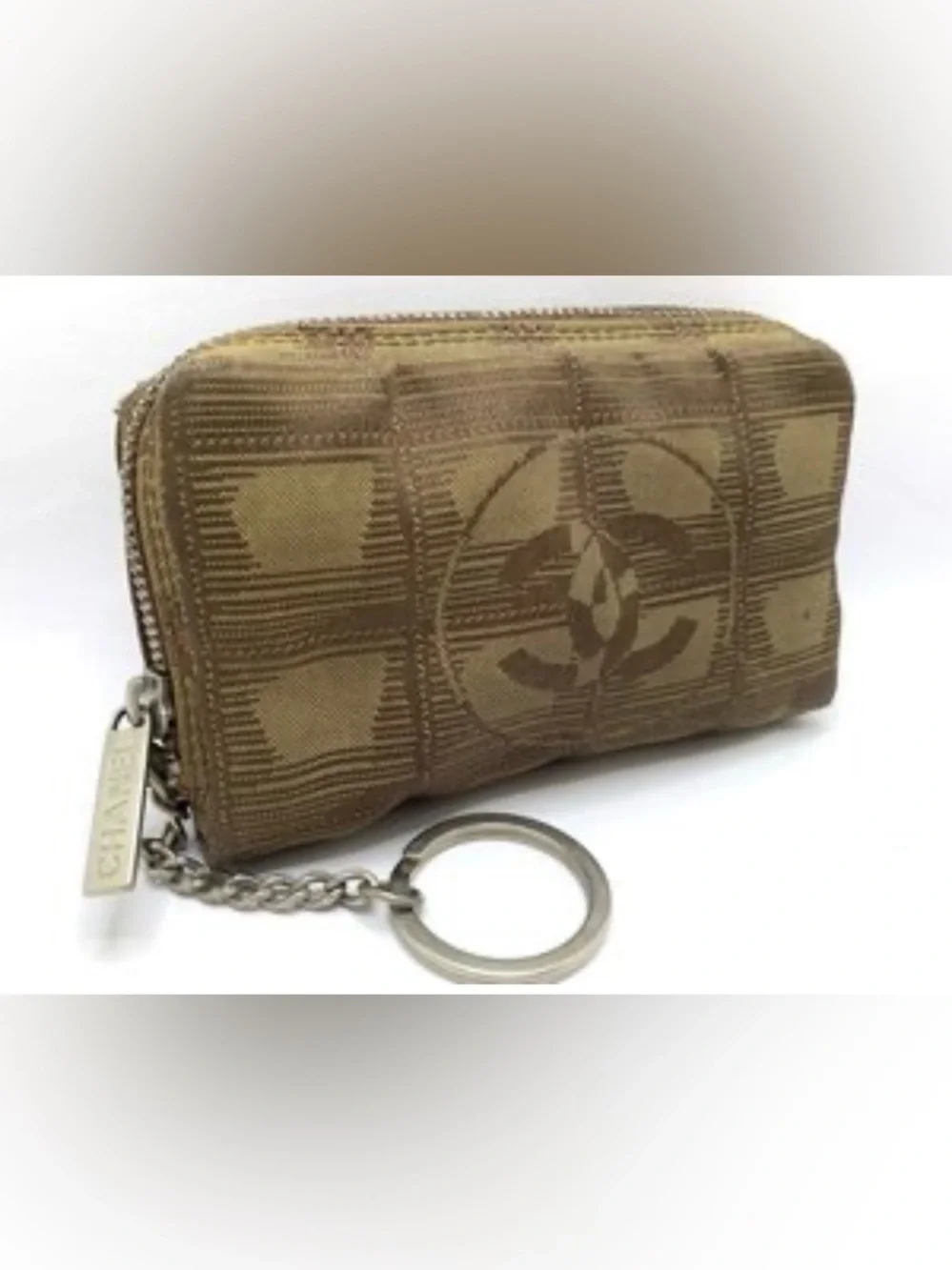 Chanel Travel Ligne Coin Purse with keychain